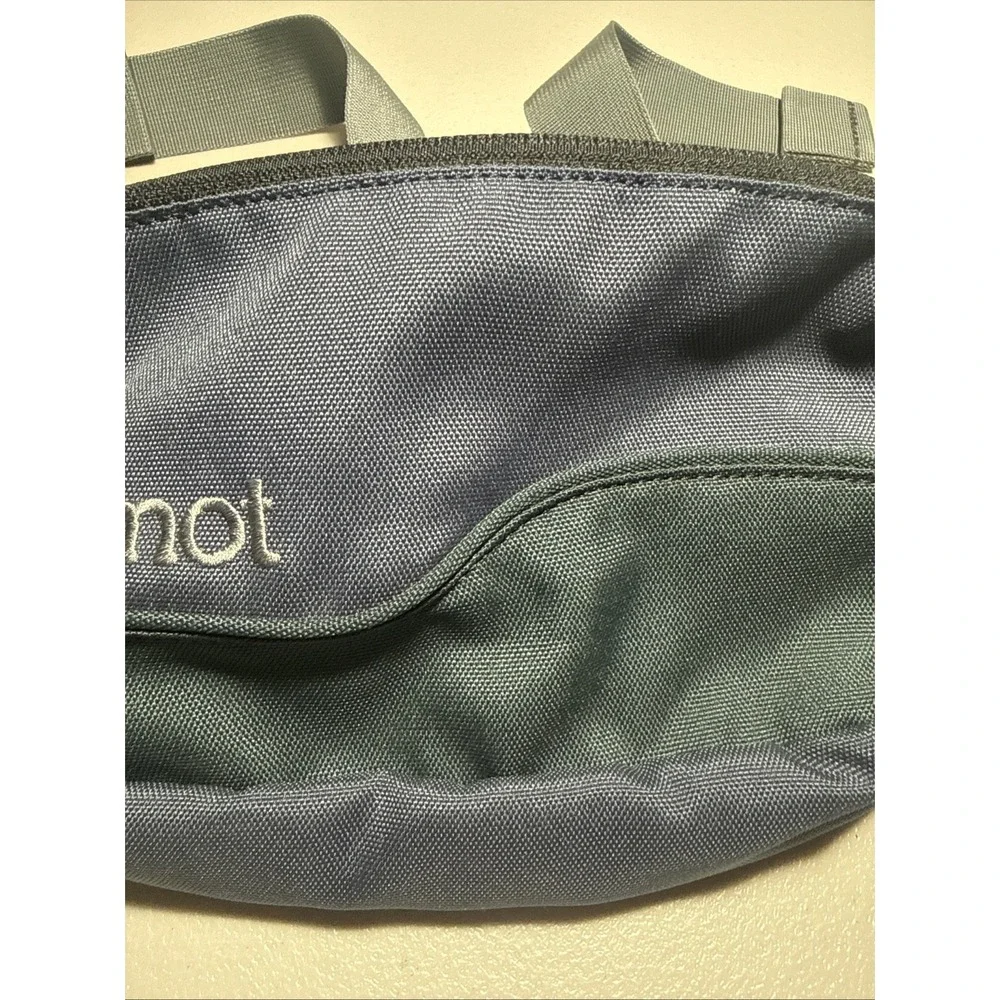 Marmot Waist Pack Multi Pocket Bag Lumbar Fanny Pack Bag Small Blue Two Zip